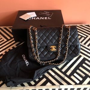 Chanel Small Double Flap Bag (Caviar)